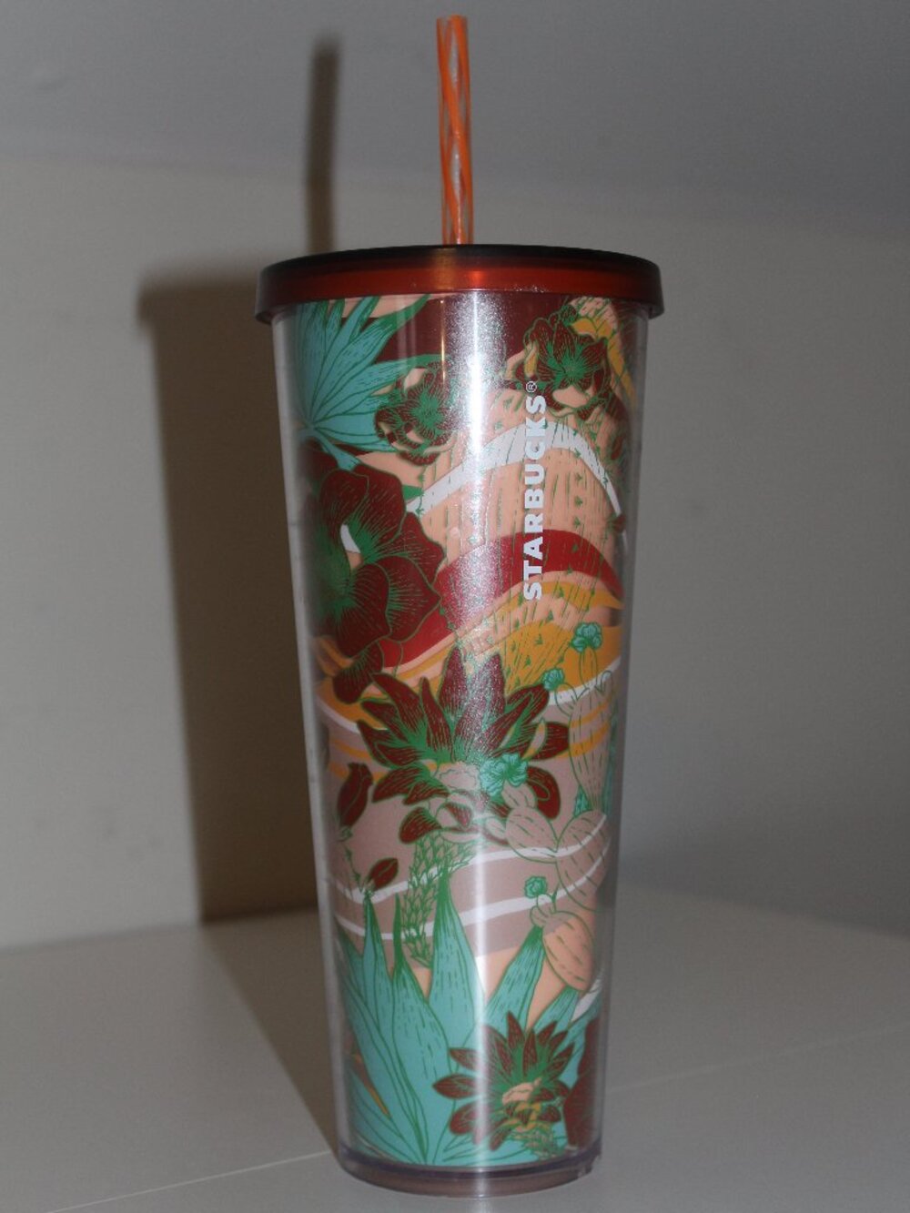 Rare Starbucks Terracotta Desert Cactus Succulent Summer Venti Cold Tumbler 24oz